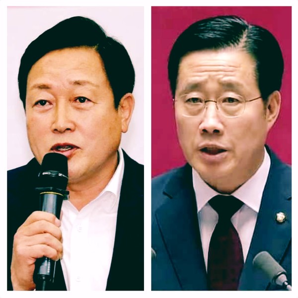 여의도행 열차를 타기 위해 치열한 경쟁을 펼치고 있는 김선교 전 의원(좌측)과 재선의 이태규 의원./ 페이스북